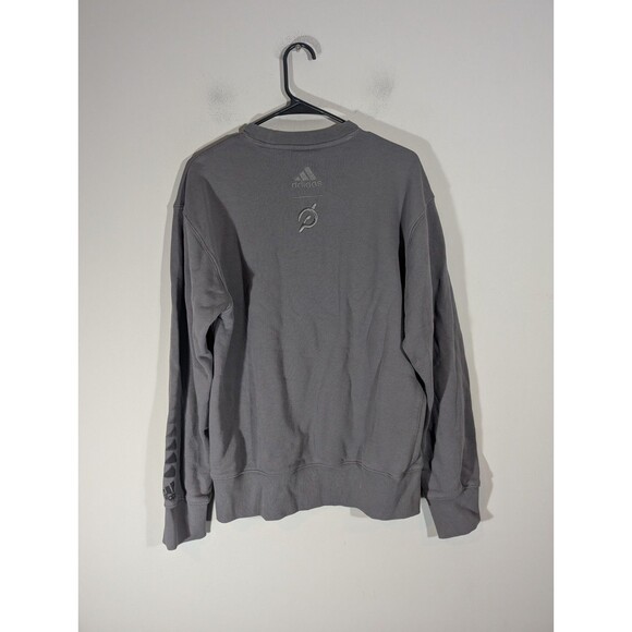 Adidas Womens Grey Peloton Crew Neck Sweatshirt Sz S Workout Gym Running Sports - Picture 2 of 10